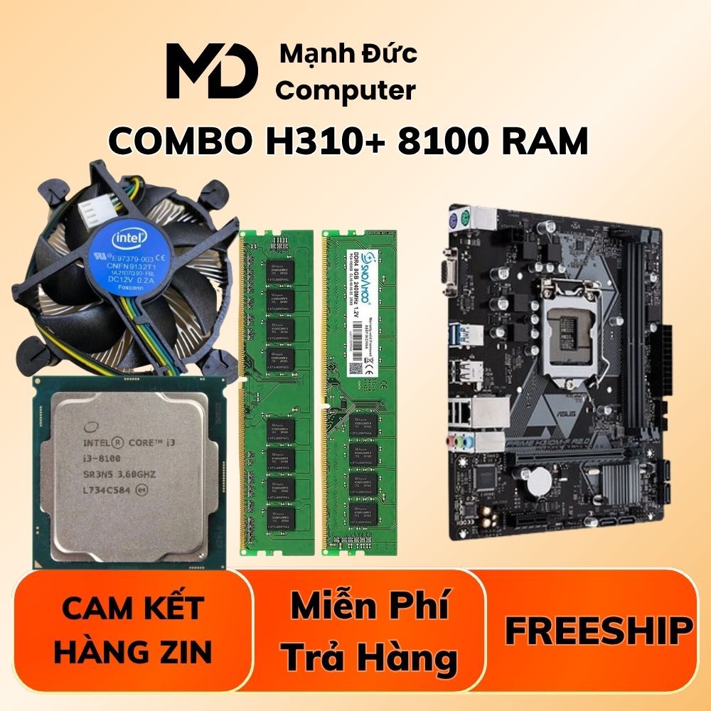 PC Lẻ Combo i5 8400 + Main H310 + Ram 16GB Hàng Chuẩn Zin