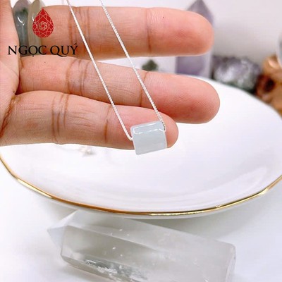 Dây chuyền cẩm thạch A - Dây chuyền đồng điếu phỉ thúy type A bạch ngọc phớt xanh- Ngọc Quý