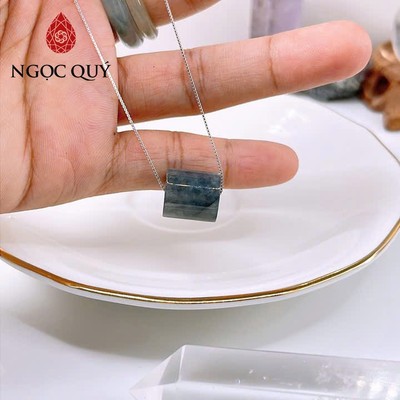 Dây chuyền cẩm thạch A - Dây chuyền đồng điếu phỉ thúy type A gà đen 12mm- Ngọc Quý