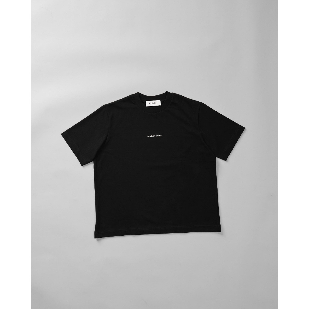 𝐄𝐋𝐄𝐕𝐄𝐍 - Áo Thun Unisex Nam Nữ In Number Eleven Ngang | Màu Đen
