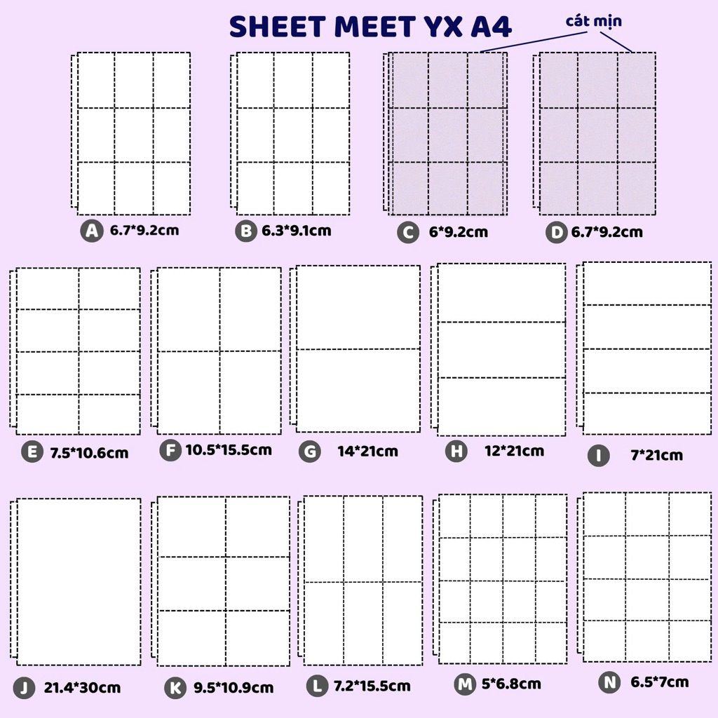 [Đặt tối thiểu từ 5 sheets] Sheet MeeT YX A4 1 mặt trang binder A4 đựng card sưu tầm thẻ bài