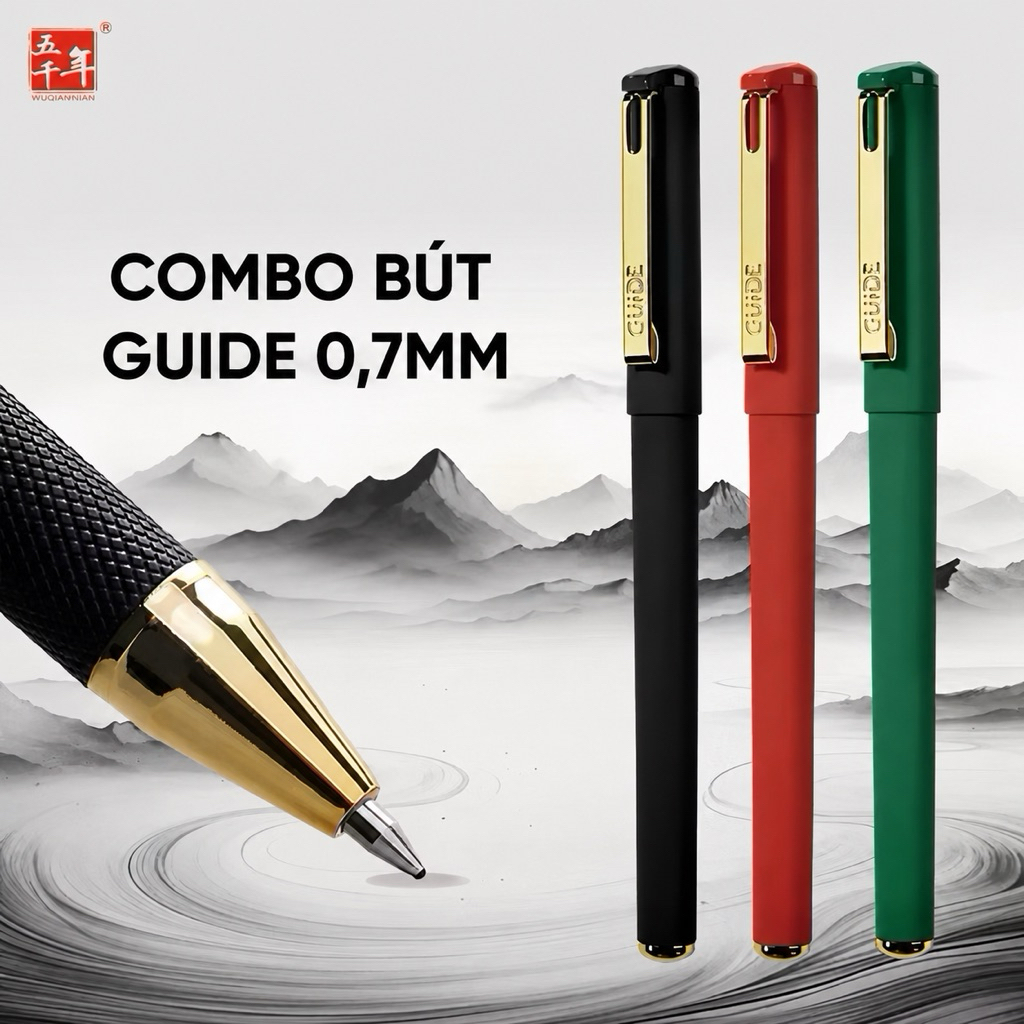 COMBO BÚT GUIDE 0,7MM LUYỆN VIẾT CHỮ TRUNG NHẬT HÀN