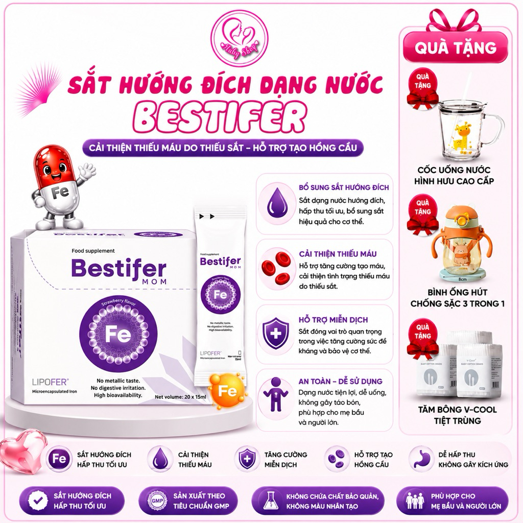 Sắt hướng đích Bestifer Mom nhập khẩu chính hãng - bổ sung sắt phòng thiếu máu