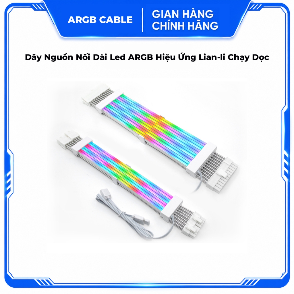 Dây Nguồn Nối Dài Led ARGB Hiệu Ứng Lian-li Chạy Dọc - Đồng Bộ Mainboard / Hub ARGB