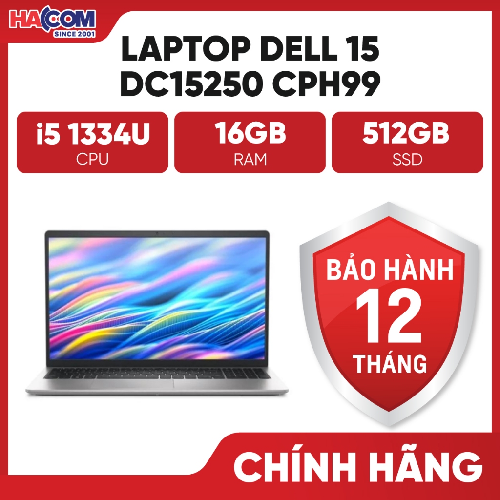 Laptop Dell 15 DC15250 CPH99 (i5 1334U/16GB/512GB/15.6" FHD 120Hz/Win11H/OfficeHS24+365)