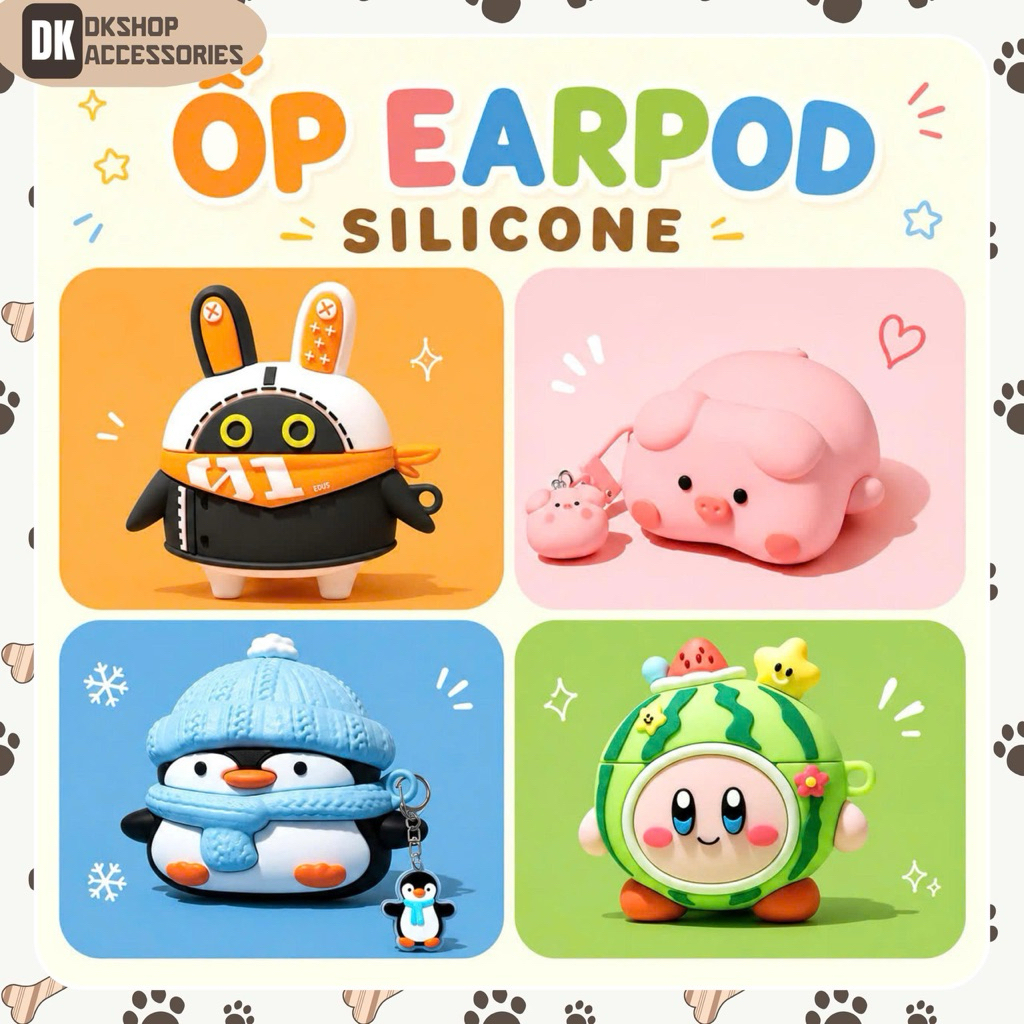 Ốp AP Pro3 2025 AP4 Dễ Thương 3D Silicone Dẻo Dày Chống Trầy Chống Bẩn Hot Trend | DKshop