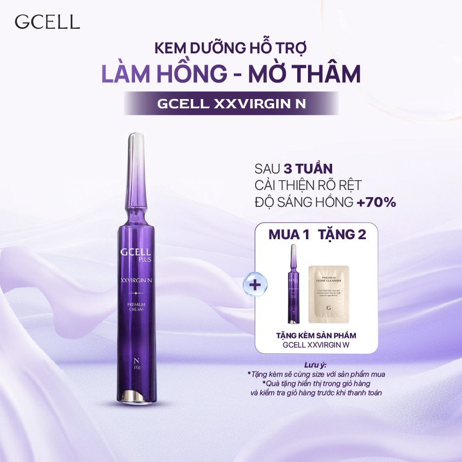 [ MẪU MỚI ] Kem hỗ trợ mờ thâm làm hồng nhũ hoa GCell XX VIRGIN Premium Cream N1 5g - 10g - 20g