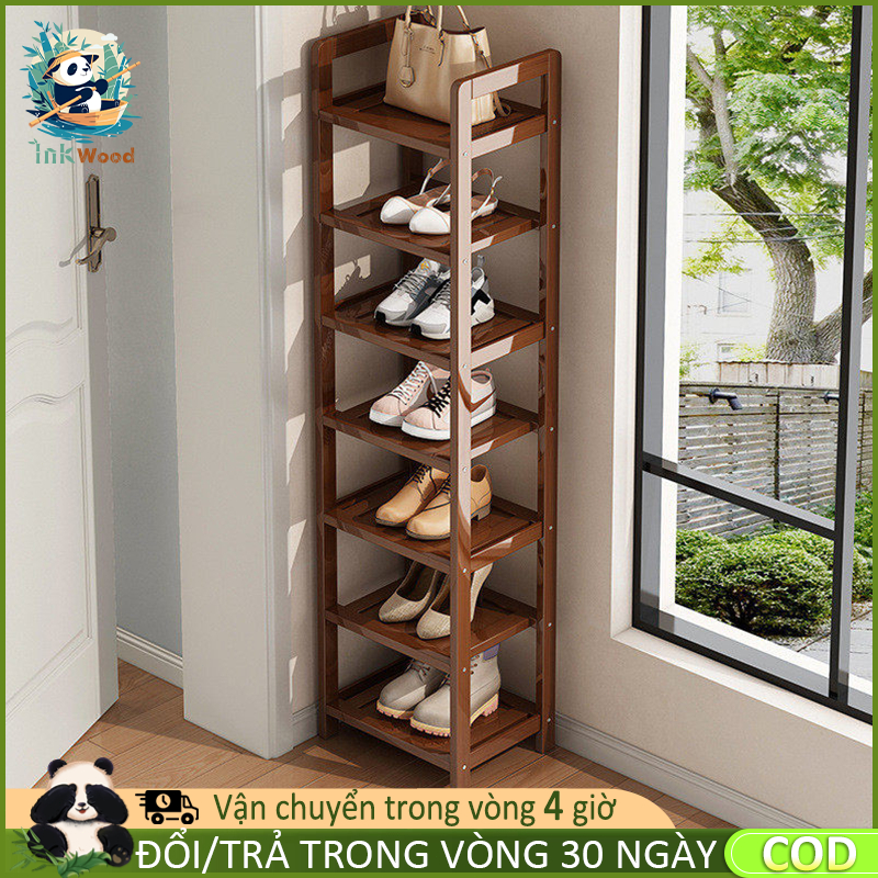 【Giao hàng trong 4 giờ】Kệ để giày hộ gia đình nhỏ nhiều tầng Giá giày góc đơn giản và chắc Giá để giày dung tích lớn