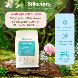 Túi 200 viên khăn nén, kích thước 20x22cm (+-10%) khăn nén du lịch, khăn nén nhà hàng, khách sạn -V1