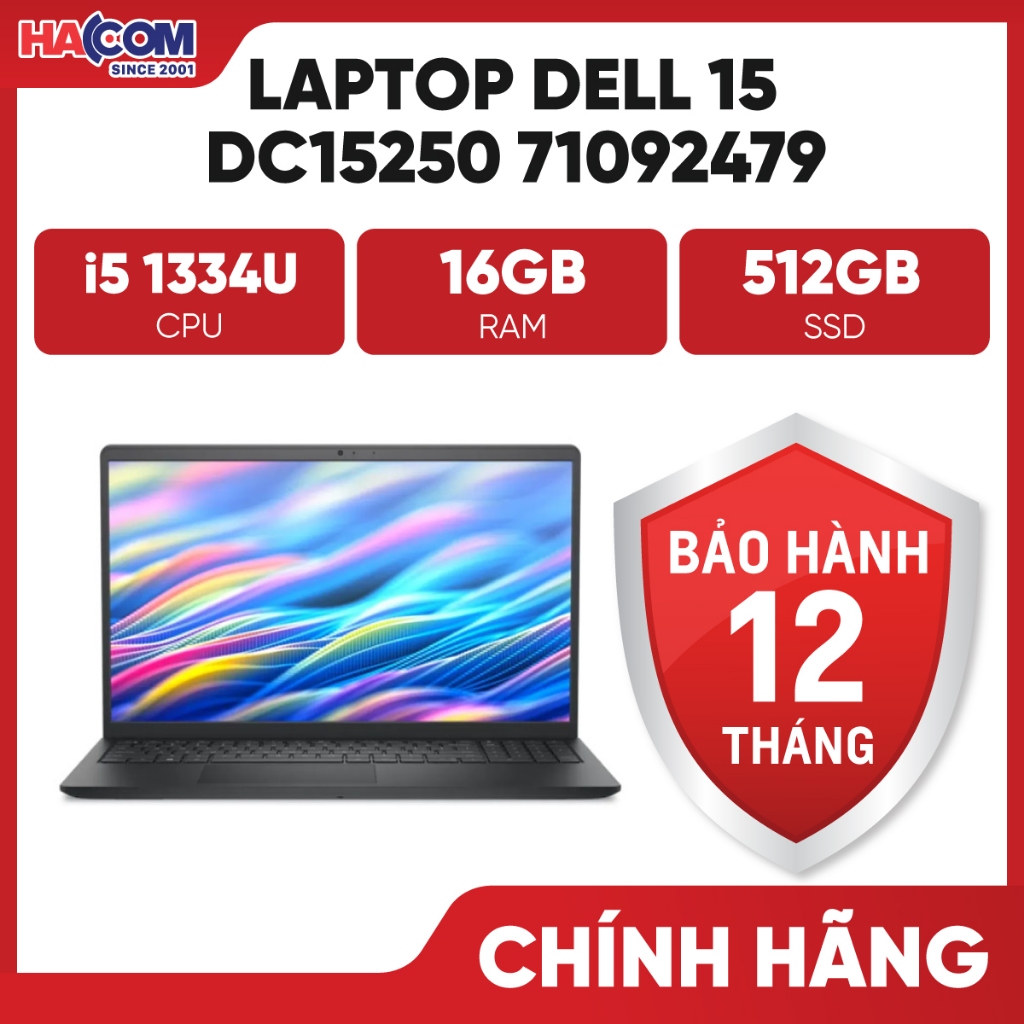 Laptop Dell 15 DC15250 71092479 (i5 1334U/16GB/512GB/15.6" FHD/Win11H/OfficeHS24+365) - BH 12 Tháng