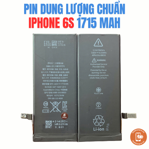 Pin thay thế cho ip 6S dung lượng 1715 mAh - Bảo hành 12 tháng