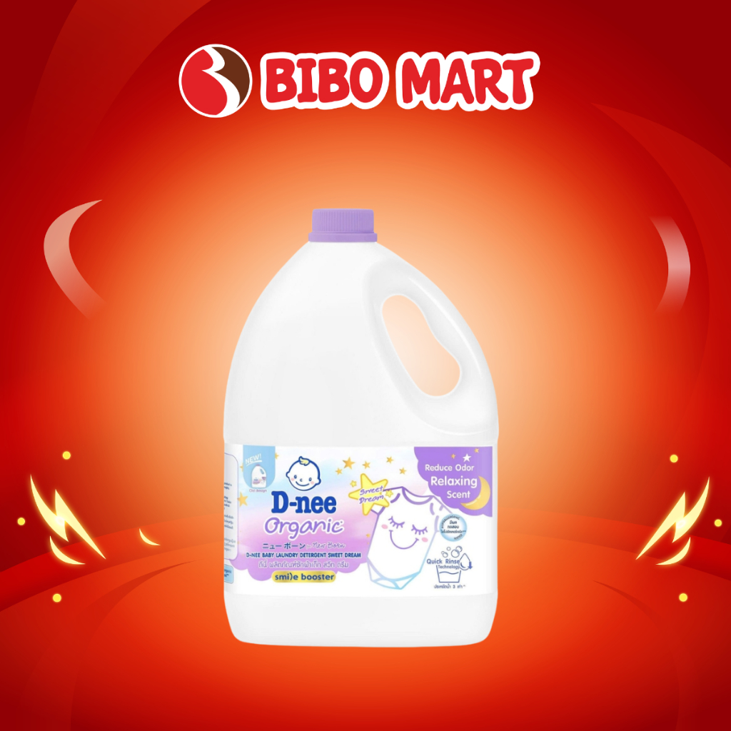 [MALL] Nước Giặt Quần Áo Em Bé Dnee Sweet Dream 3L Chiết Xuất Tự Nhiên An Toàn - Bibo Mart