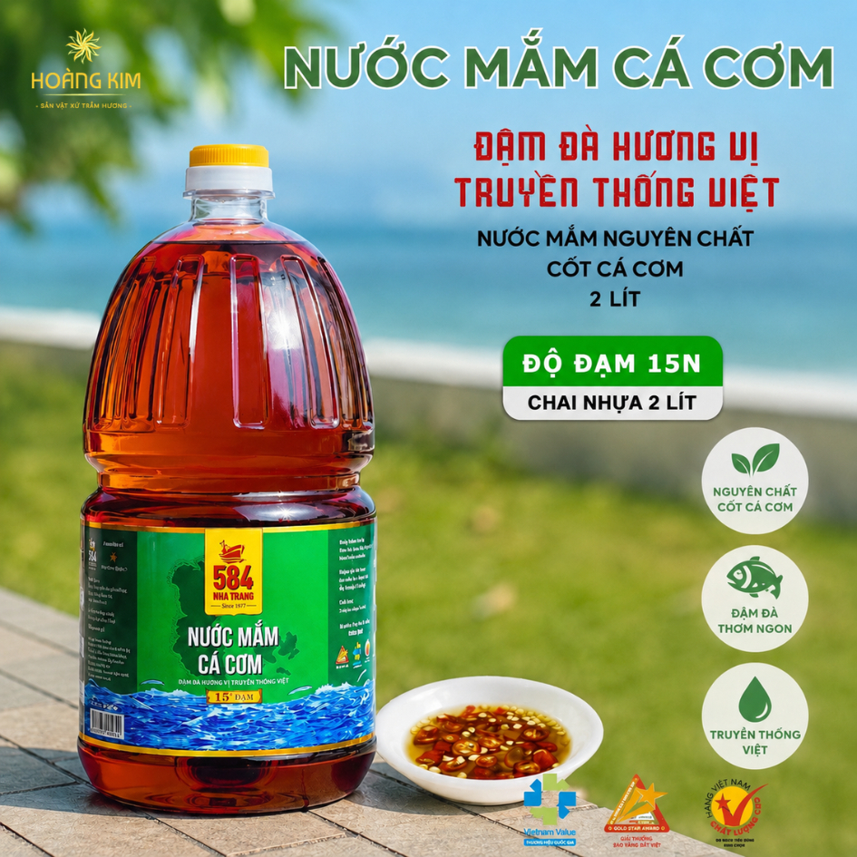 Nước mắm 584 Nha Trang 15 độ đạm - Chai 2 lít