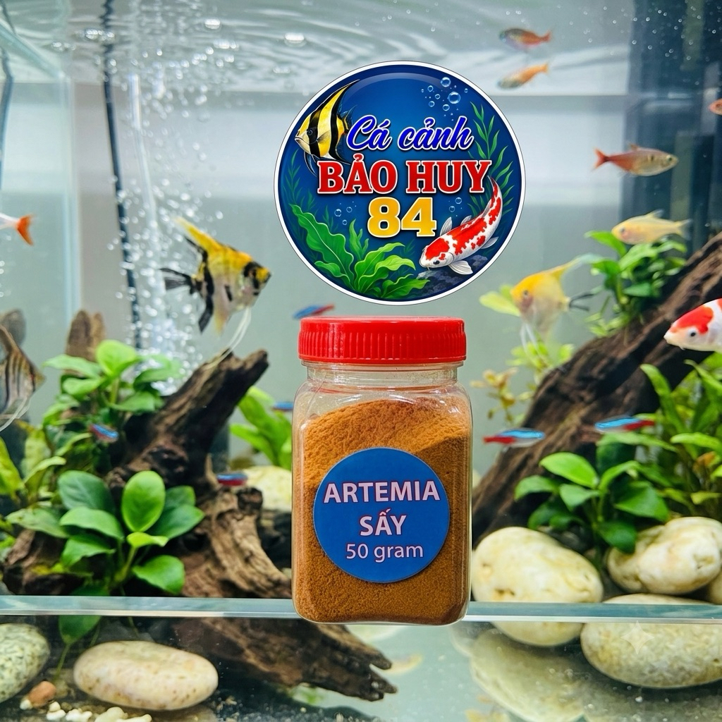 Artemia sấy khô 50 gram thức ăn cho cá con Cám cá bột
