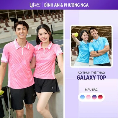 [BST Radiant Summer] Áo Thể Thao Nữ Cổ Polo Galaxy Top Today U Wear form suông, năng động chơi thể thao chạy bộ cầu lông
