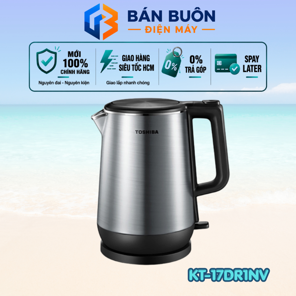 KT-17DR1NV | Bình đun siêu tốc Toshiba 1.7 lít KT-17DR1NV - Chính Hãng