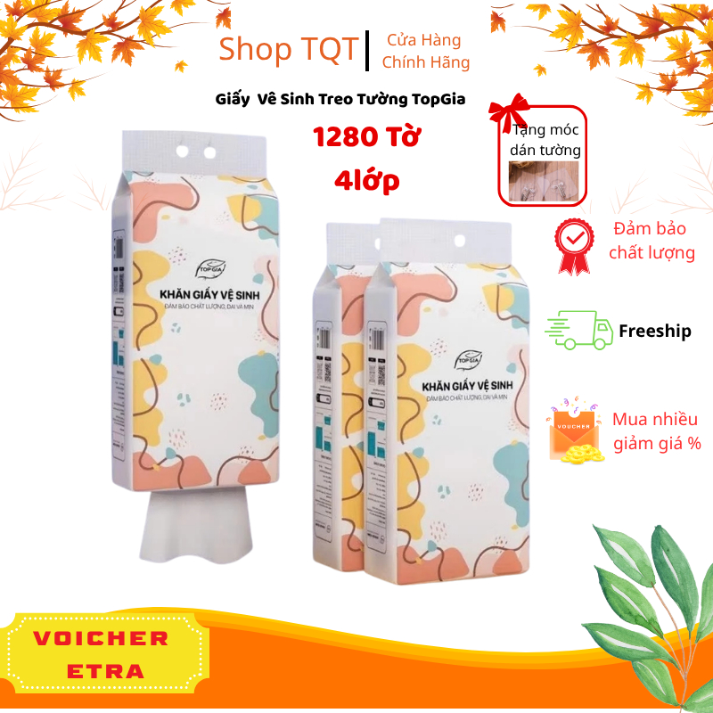 Khăn giấy rút TopGia 1280 tờ