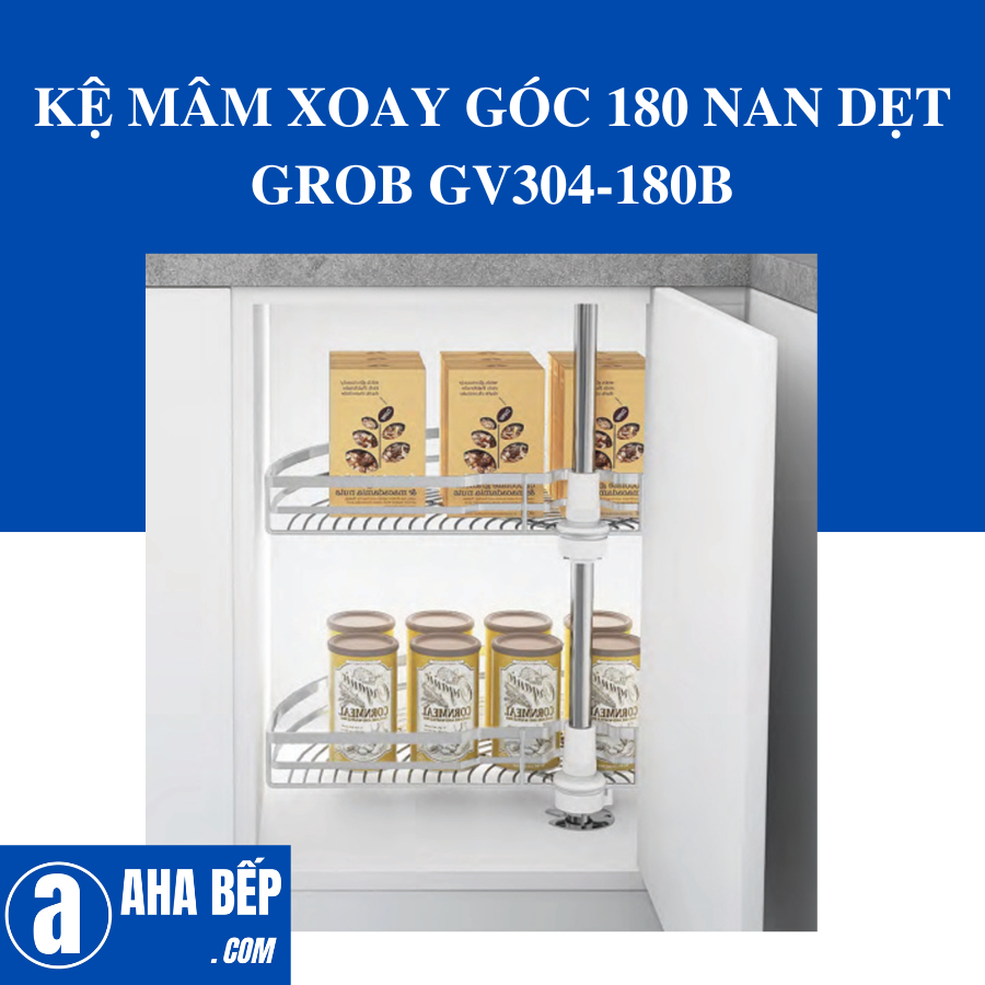 KỆ MÂM XOAY GÓC 180 NAN DẸT GROB GV304-180B