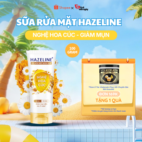 Sữa Rửa Mặt Hazeline Nghệ hoa cúc 100g