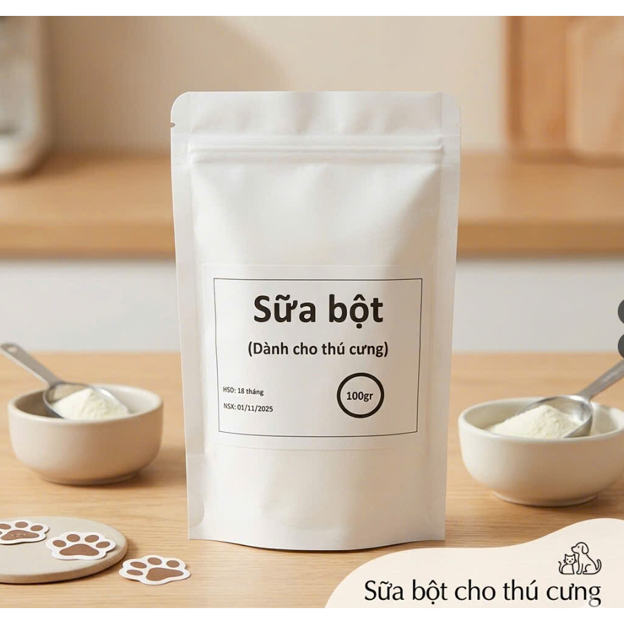 Sữa bột 100gr Sữa cho chó mèo dạng bột (Bio milk new)