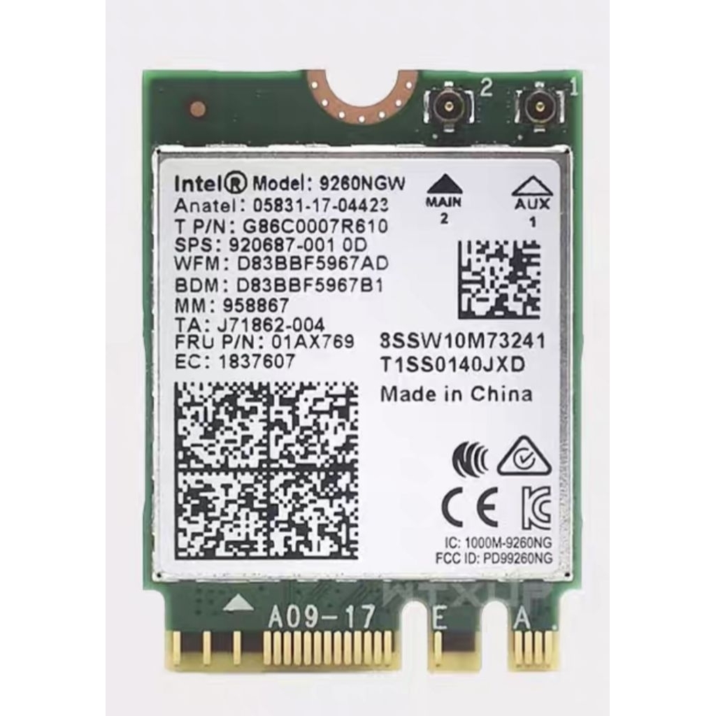 Card mạng wifi Bluetooth Intel Wireless-AC 9260