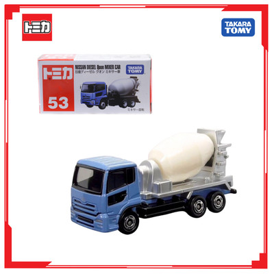 Xe mô hình Tomica Xe bồn trộn bê tông No.53 NISSAN Diesel Quon 742241 Fullbox Chính Hãng Takara Tomy