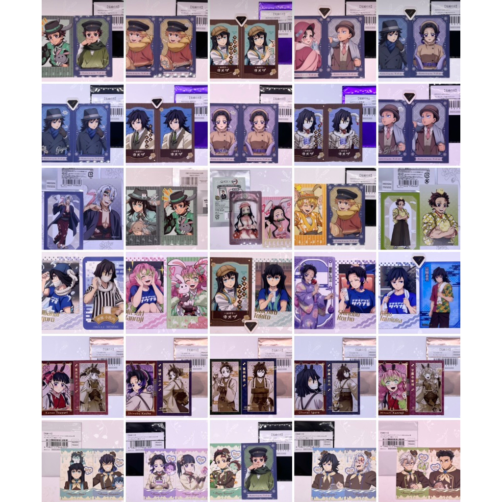 OtakuTPstore made in Japan combo clear metal pola waffle agf card nhân phẩm anime Kimetsu no Yaiba M