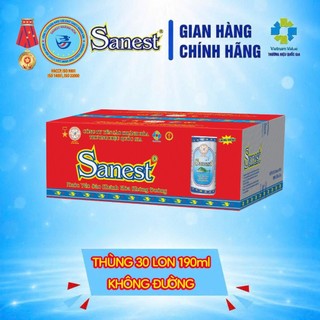 💥 NEW  Nước Yến sào Khánh Hòa Sanest không đường  _   Thùng 30 lon