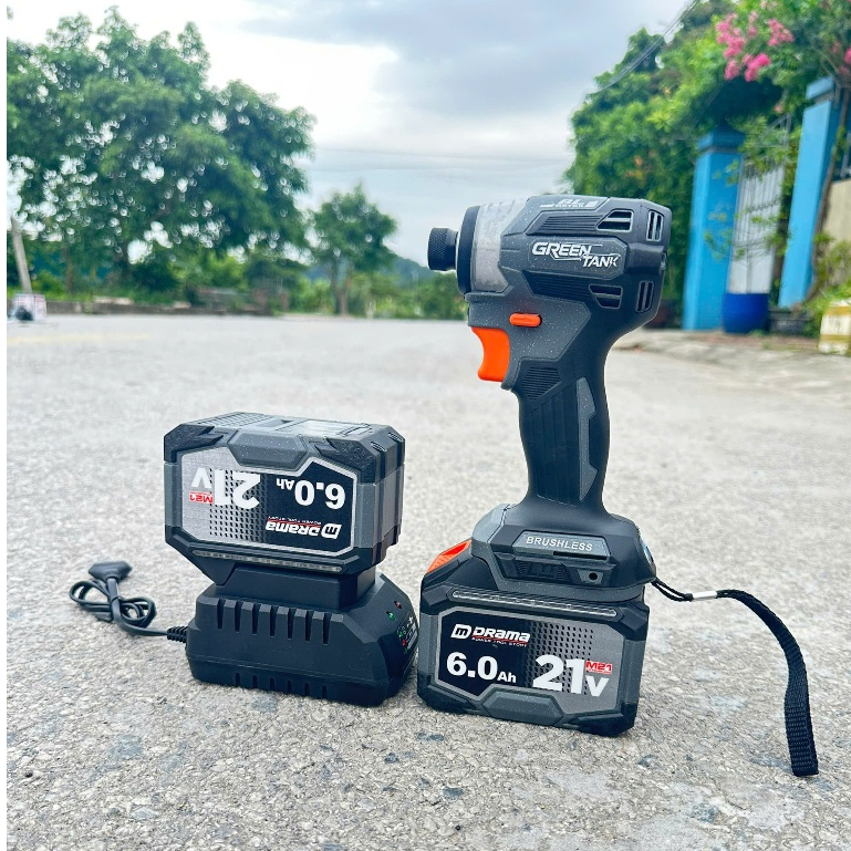 Thân Chuyên Vít pin GREENTANK TD173 Đầu Ngậm Vít Nhanh Không Chổi Than Chân Pin Phổ Thông 4cm
