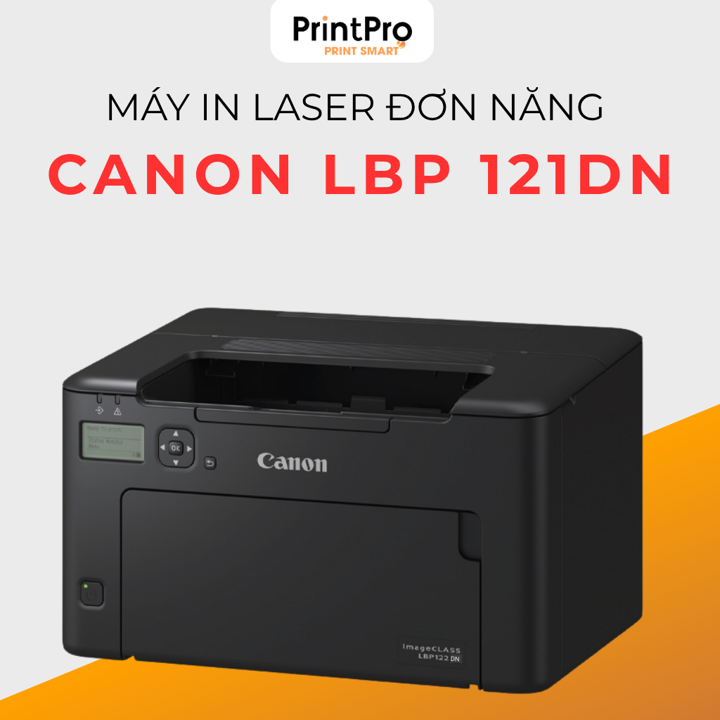 Máy in Laser đơn năng Canon LBP 121DN - In 2 mặt, kết nối LAN - Hàng chính hãng