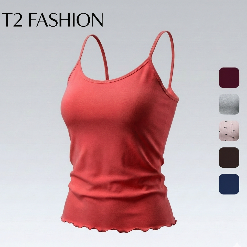 T330 Áo 2 dây cotton mềm mịn, áo hai dây basic