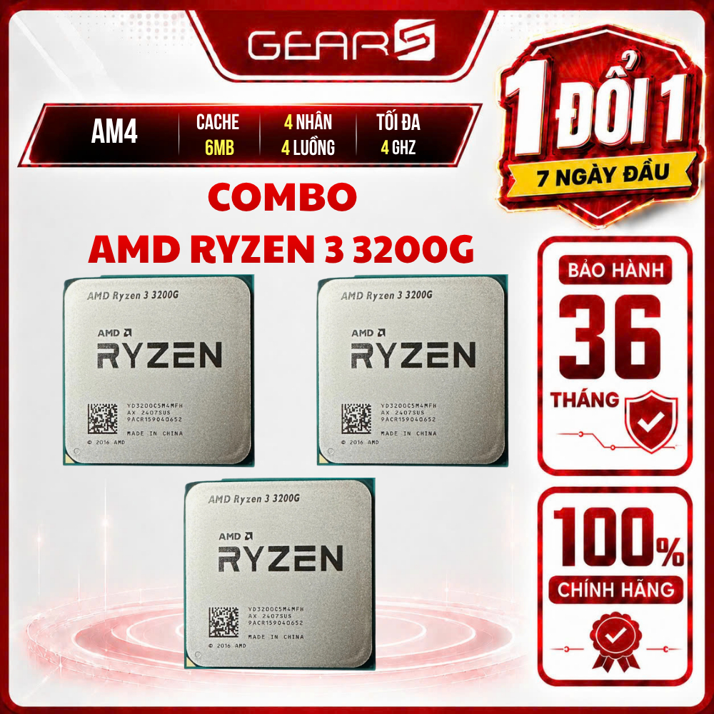 [Full Vat] Combo AMD Ryzen 3 3200G Tray - Bảo hành 36 Tháng