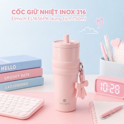 Cốc giữ nhiệt inox 316 Elmich EL1668/1656 dung tích 750ml