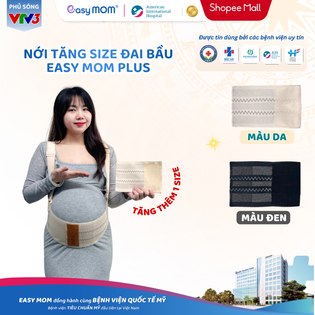 Miếng Nới Tăng Size Cho Đai Bầu Easy MOM PLUS