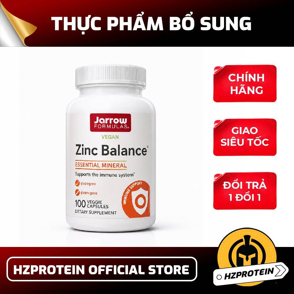 Jarrow Formulas Vegan Zinc Balance Bổ Sung Kẽm Và Đồng Hỗ Trợ Sức Khỏe (100 Viên)