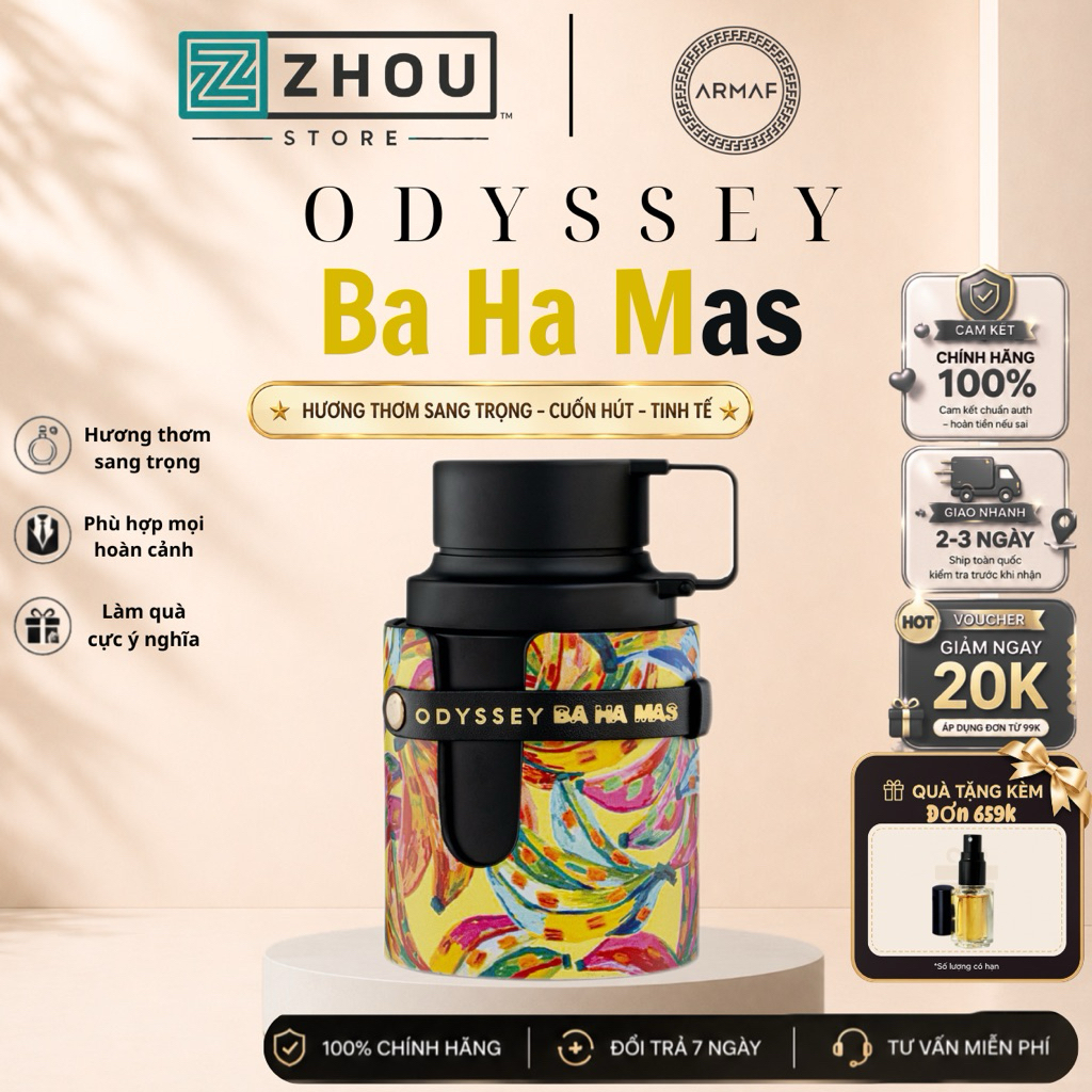 Nước Hoa Nam Armaf Odyssey BaHaMas EDP 100ml – Hương Thơm Sang Trọng Cuốn Hút Lưu Hương Tốt Phong Cách Hiện Đại