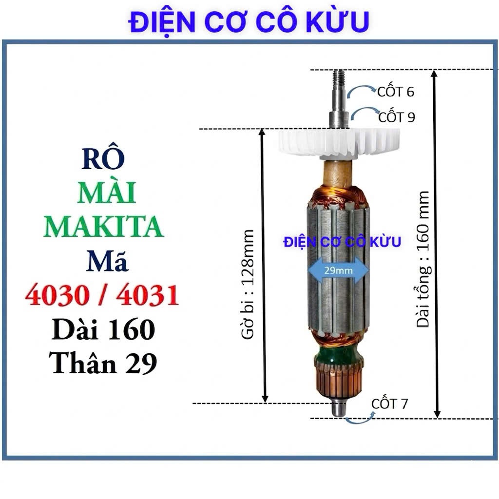 4030 - RÔ MÀI MAKITA MÃ 4030  4031, RUỘT MÀI GÓC MÃ 4030 - 4031