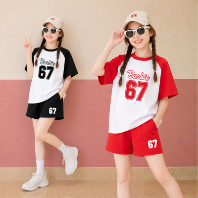 Bộ quần áo bé gái Loza số 67 Six seven mặc nhà hoặc đi chơi chất liệu 95% thun cotton từ 15-45kg G0191