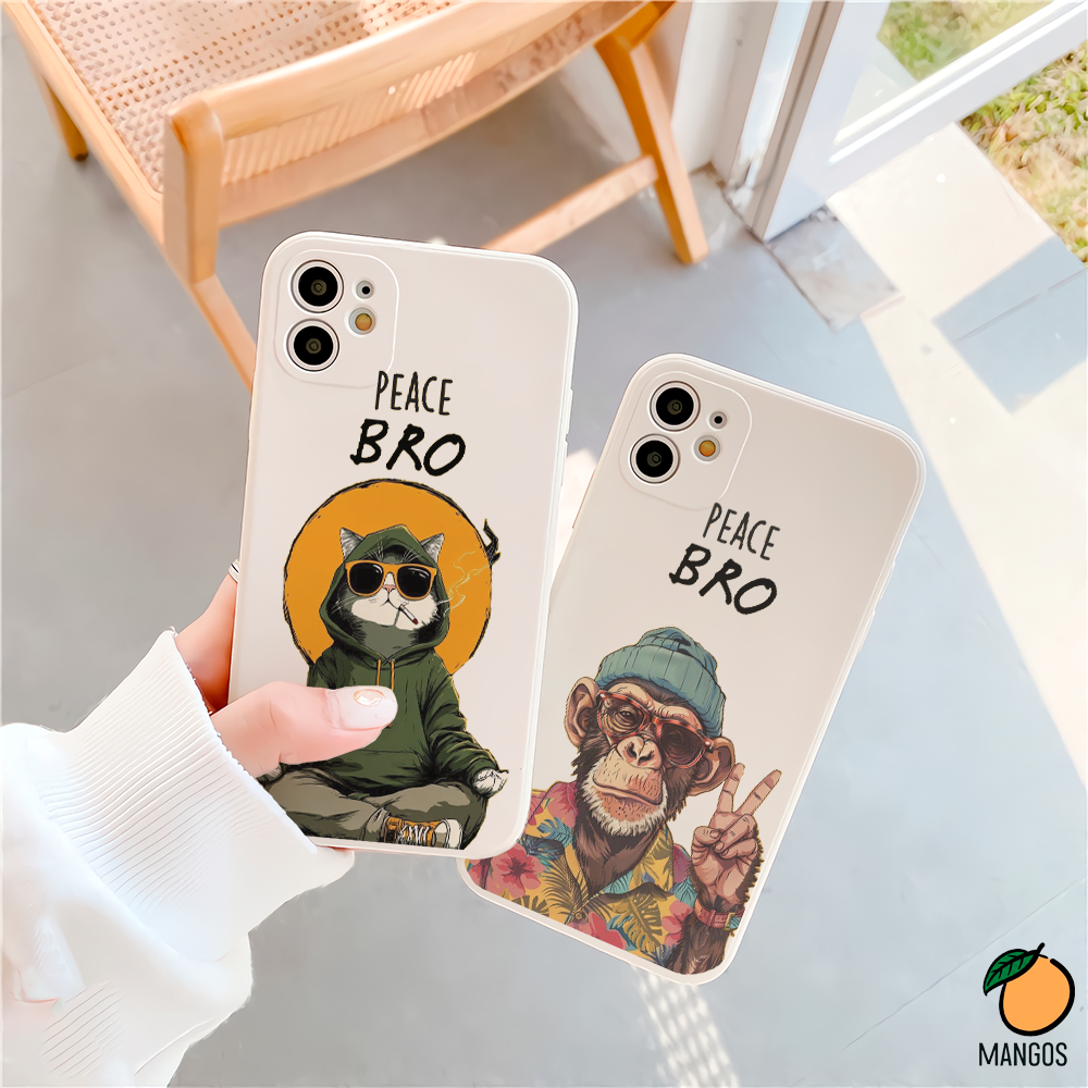 Ốp lưng case iphone PEACE-BRO 6 7 8 X XR XsM 11 12 13 14 15 16 17 Air Plus ProM MangoOvil TPU-039
