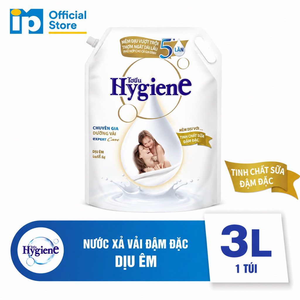 Nước Xả Hygiene Trắng Túi 3 Lít