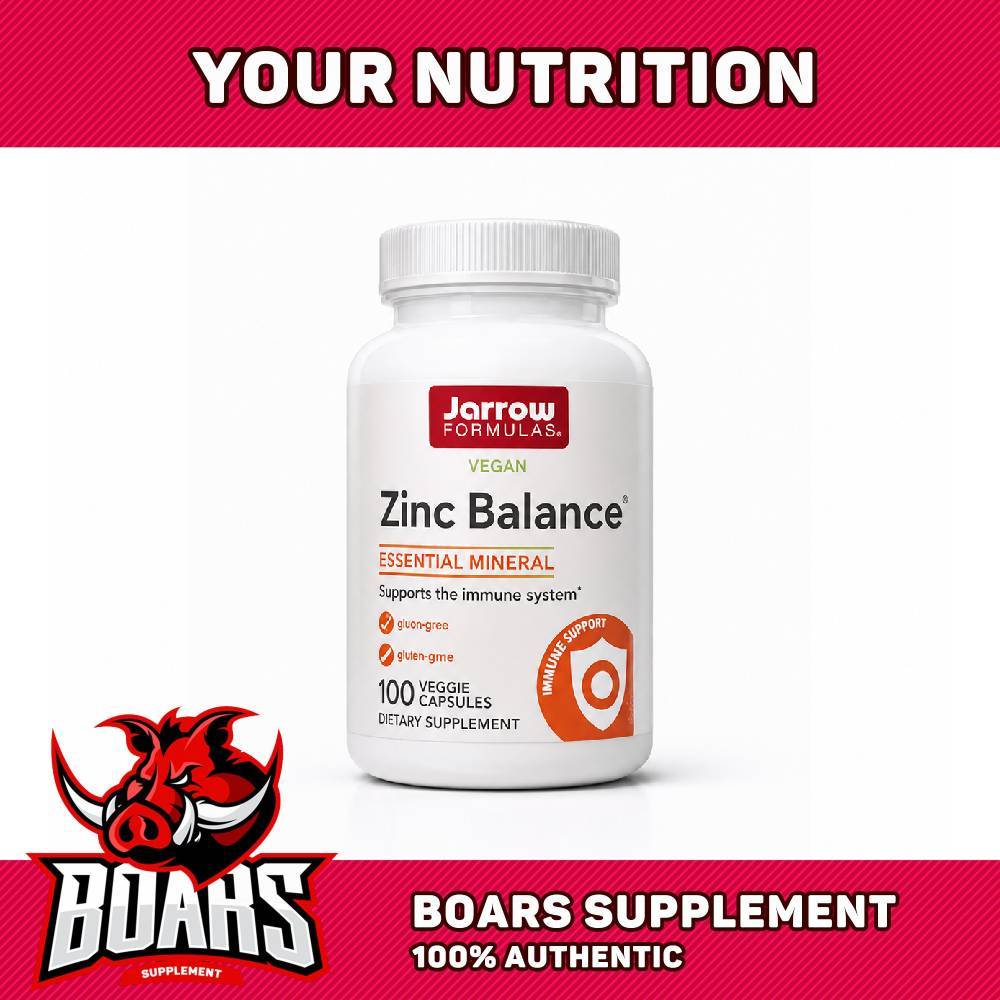 Jarrow Formulas Zinc Balance Vegan Kẽm Hữu Cơ Kết Hợp Đồng 100 Capsules