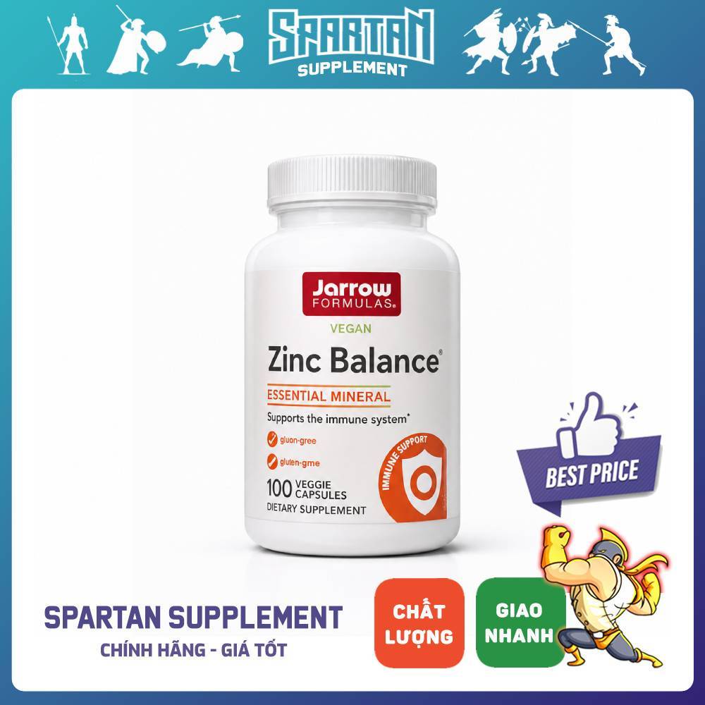 Jarrow Formulas Zinc Balance Vegan Bổ Sung Kẽm Hỗ Trợ Chăm Sóc Da Và Tóc