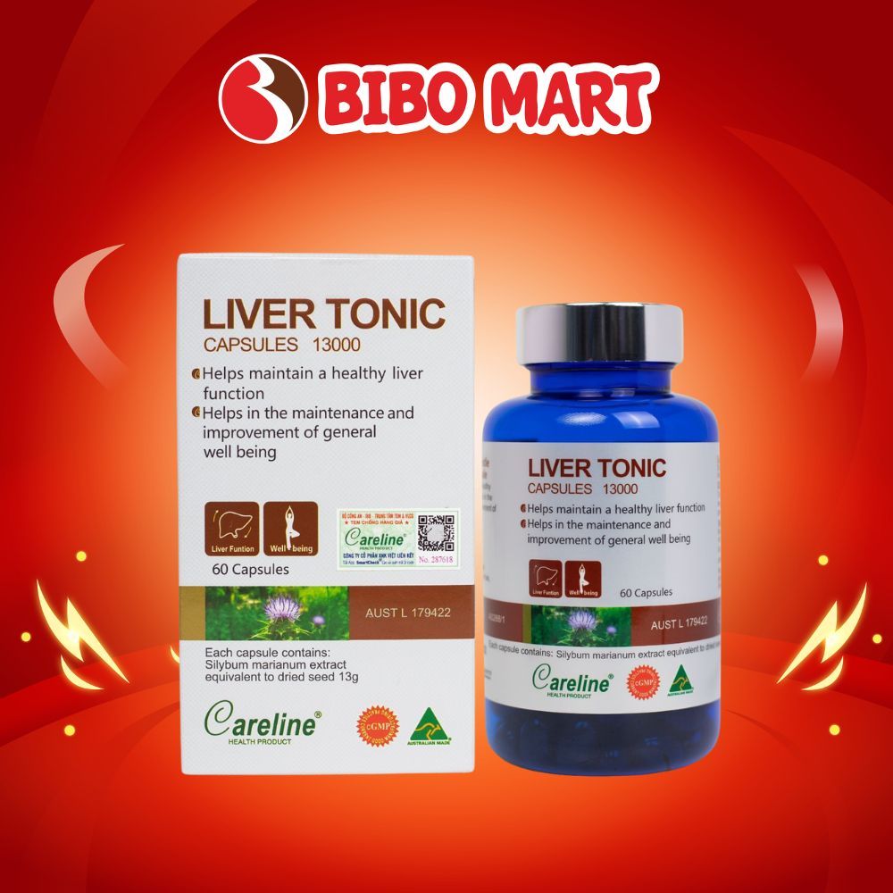 Viên Uống Bổ Gan Careline Liver Tonic 60 Viên Hỗ Trợ Mát Gan - Bibo Mart