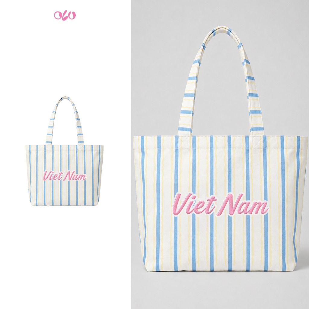Túi tote OLV sọc Striped Tote Bag phù hợp mọi dịp | BigBuy360 - bigbuy360.vn