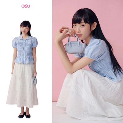Chân váy OLV White Tiered Maxi Skirt phù hợp mùa hè đi chơi đi biển