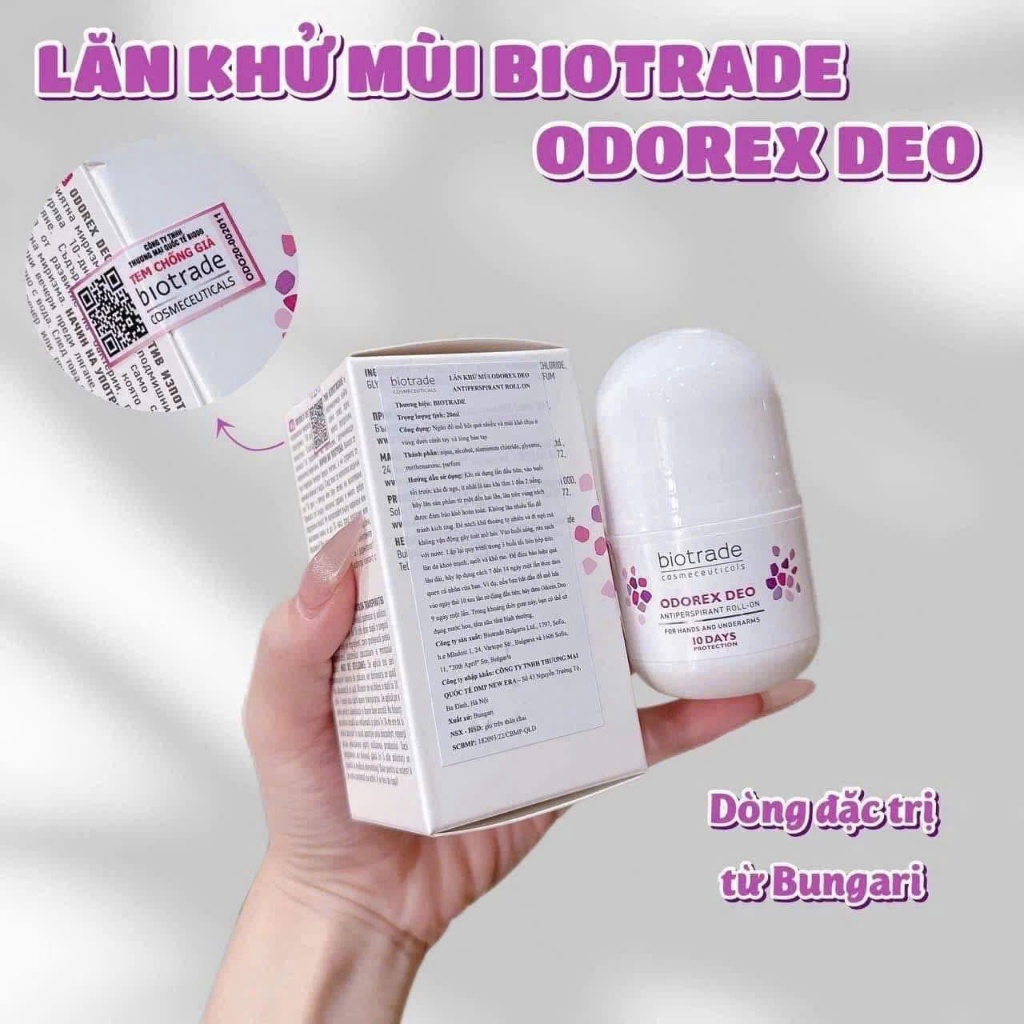Lăn Khử Mùi Biotrade Odorex Deo Roll Antiperspirant Roll-On 20ml - 40ml