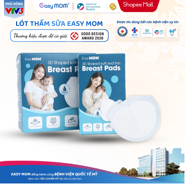 (QÙA TẶNG KHÔNG BÁN ) Miếng Lót Thấm Sữa Khoá Tràn Easy MOM