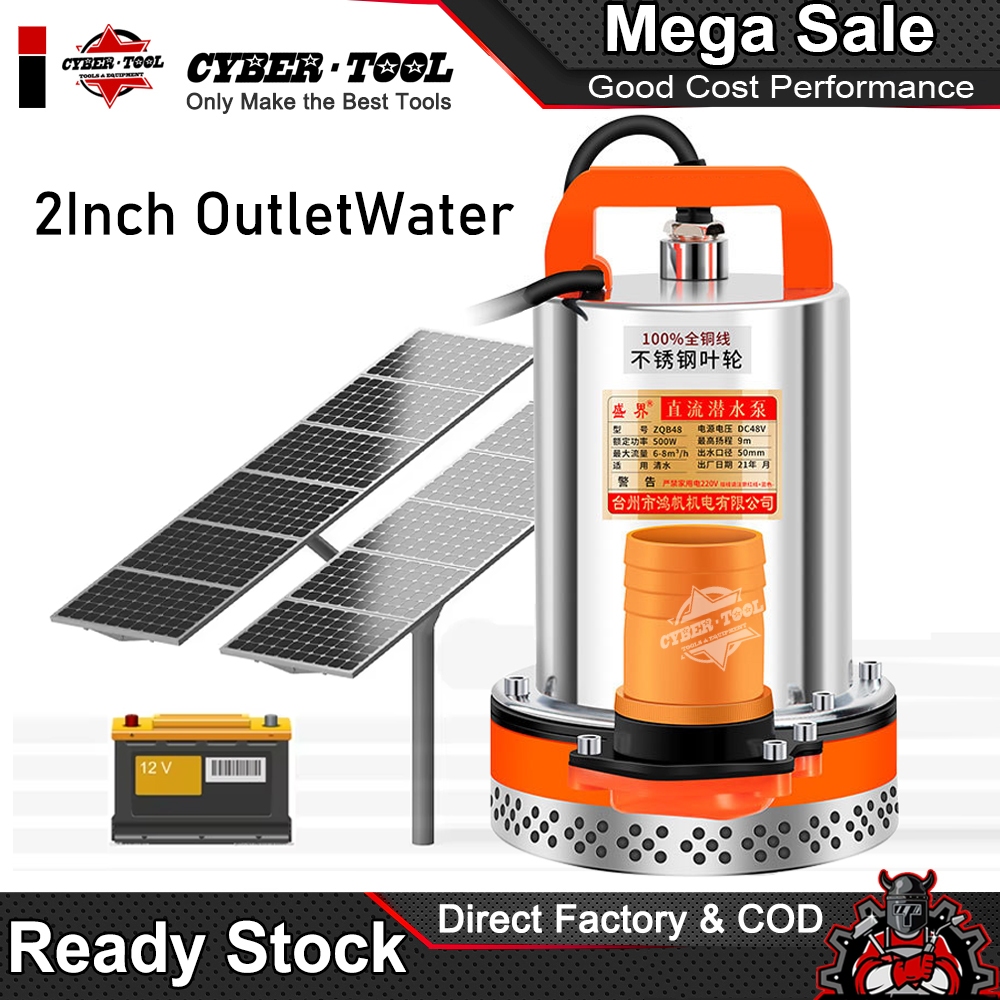 Máy bơm chìm Dây lõi cách điện bằng thép không gỉ đồng đỏ cho nông nghiệp công DC12V 300W
