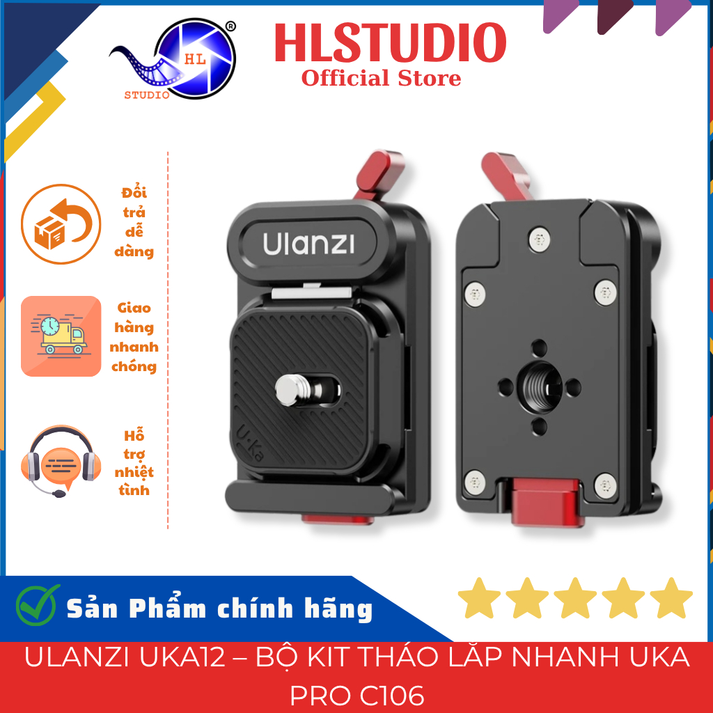 Bộ Kit Tháo Lắp Nhanh Ulanzi UKA12 UKA Pro C106 Hợp Kim Nhôm Tải Trọng 6Kg HL Studio