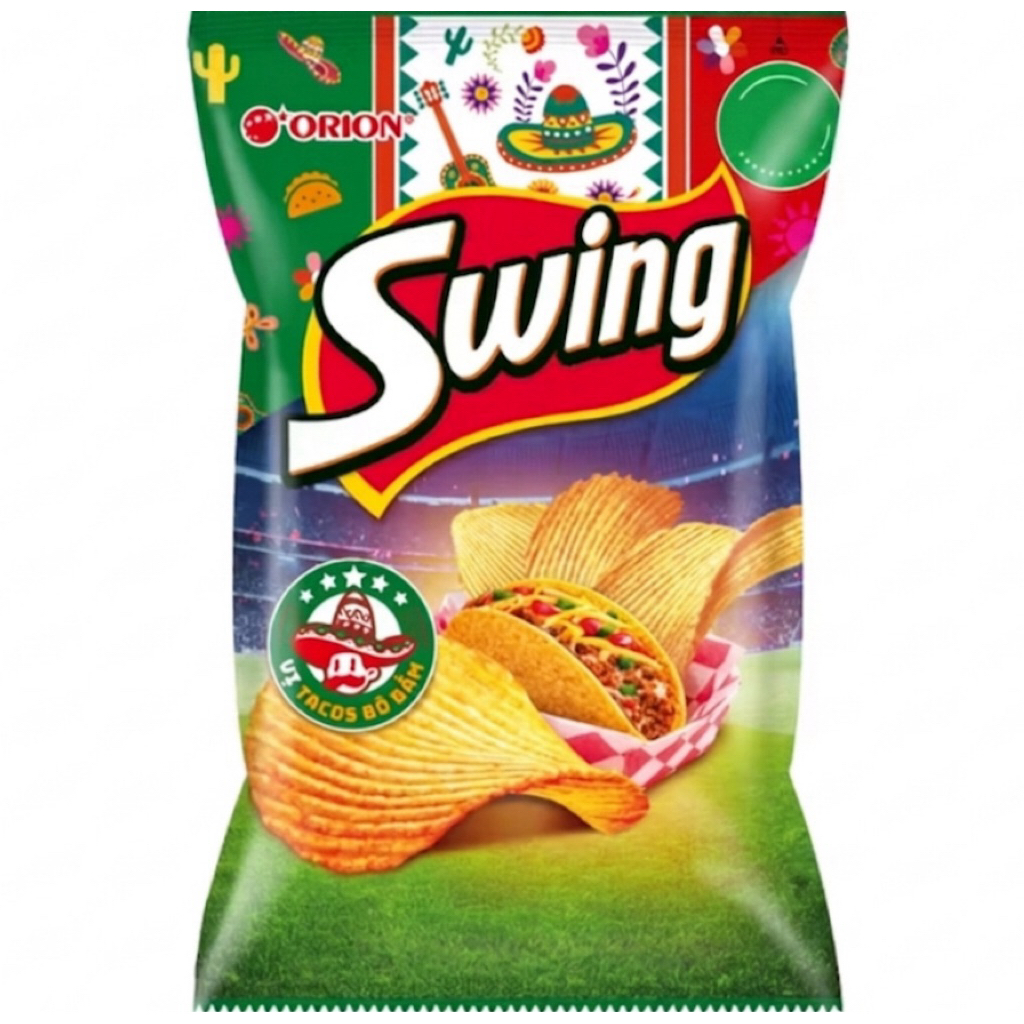 Bim Bim Bánh Snack Swing Tacos Bò Bằm 33G